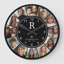 Custom Family Monogram Name Year 12 Photo Collage