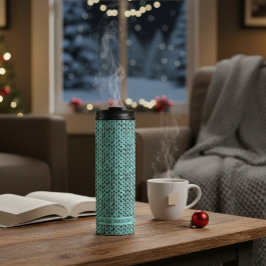 Custom Family Name Candle with Cozy Knit Pattern