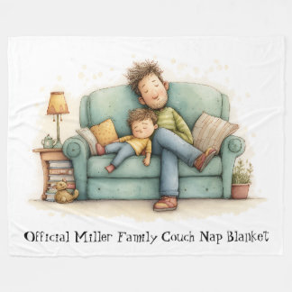 Custom Family Name Nap Blanket Fleecefilt