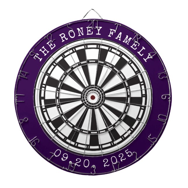Custom Family Name Personalized Dartboards Darttavla (Framsidan)