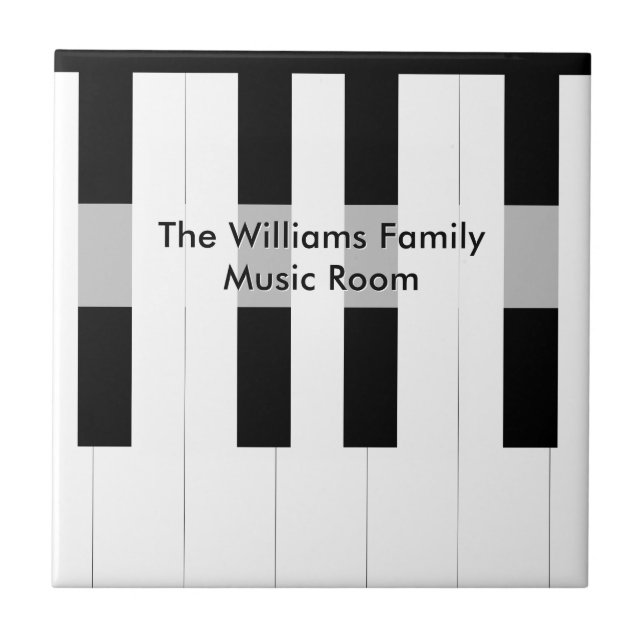 Custom Family Name Piano Keys Music Room Kakelplatta (Framsidan)