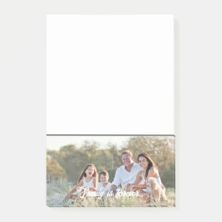 Custom family photo add photo stylish personalized post-it block