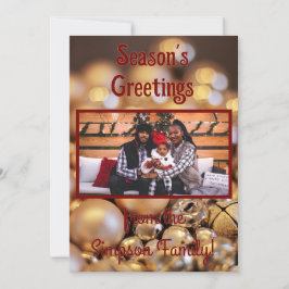 Custom Family Photo Christmas Card Julkort