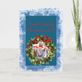 Custom Family Photo Christmas Card Kort