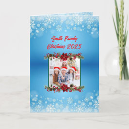 Custom Family Photo Christmas Card Kort
