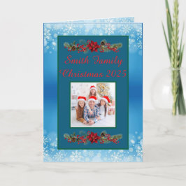 Custom Family Photo Christmas Card Kort