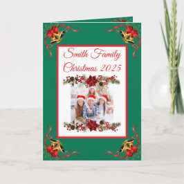 Custom Family Photo Christmas Card Kort
