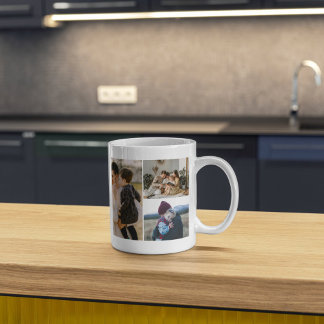 Custom Family Photo Gift with Elegant Initial Kaffemugg