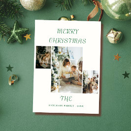 Custom family photo merry christmas Card Julkort