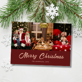 custom family photo merry christmas Card Julkort
