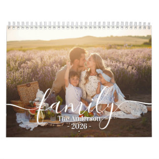 Custom Family Photo | Personalized Light Grey Kalender