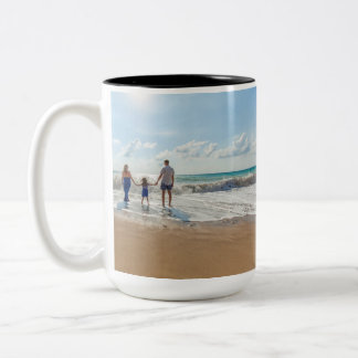 Custom Family Photo Personalized Två-Tonad Mugg