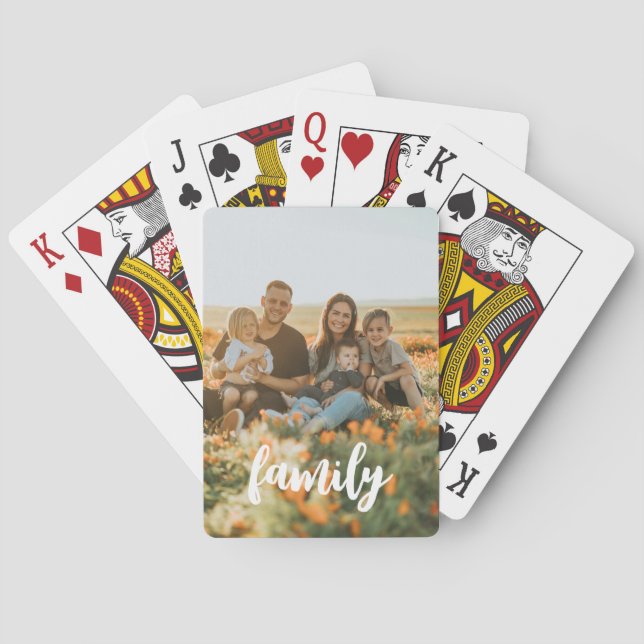 Custom Family Photo Playing Cards | Personalized  Casinokort (Baksidan)