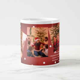 Custom Family Picture Gift for Christmas and Winte Jumbo Mugg