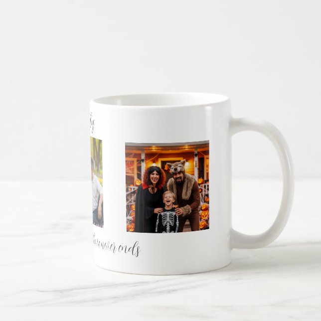 Custom Family Portrait Personalized Message Kaffemugg (Höger)