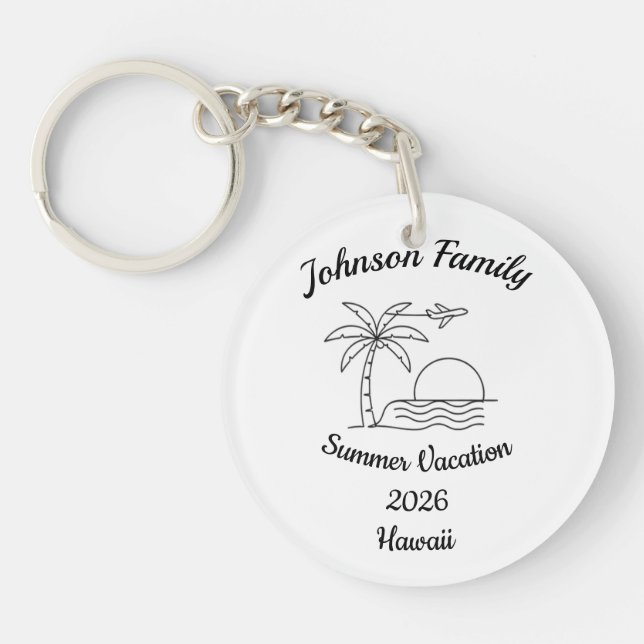 Custom Family Reunion Beach Summer Vacation White (Framsidan)