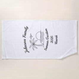 Custom Family Reunion Beach Summer Vacation White