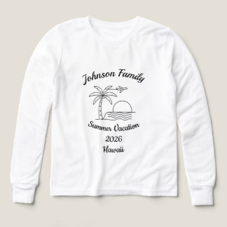 Custom Family Reunion Beach Summer Vacation White T Shirt