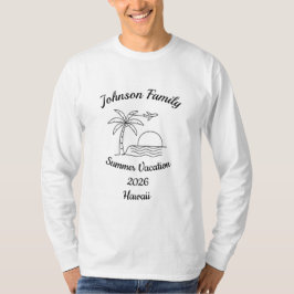Custom Family Reunion Beach Summer Vacation White T Shirt