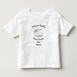 Custom Family Reunion Beach Summer Vacation White T Shirt