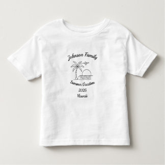 Custom Family Reunion Beach Summer Vacation White T Shirt