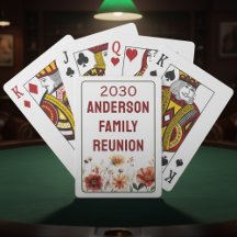 Custom Family Reunion Game Playing Cards