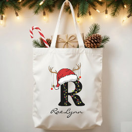 Custom Family Santa Christmas Bag for Bulk Gifts Tygkasse