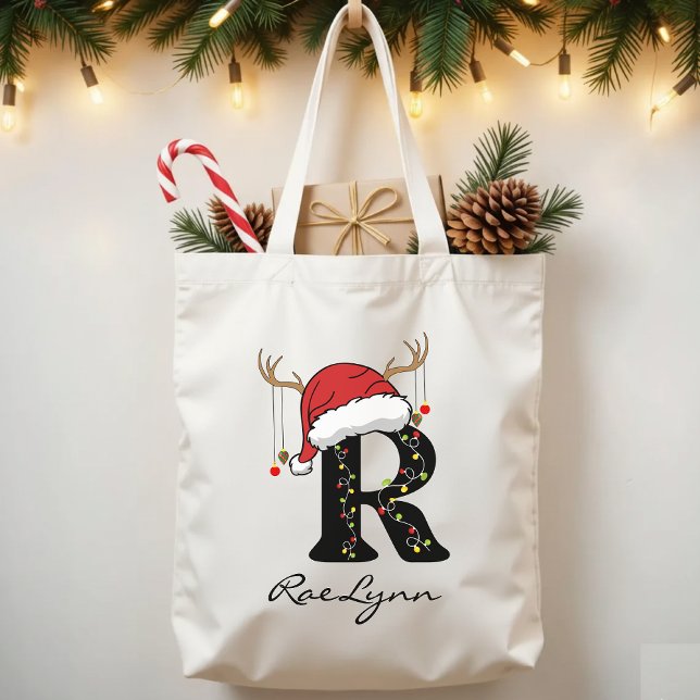 Custom Family Santa Christmas Bag for Bulk Gifts Tygkasse (Christmas gift for mom, Christmas bag for friends, Christmas bag for coworkers, Christmas bulk bags,)