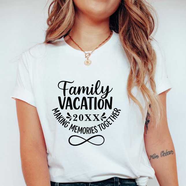 Custom Family Vacation with Infinity Symbol T Shirt (Skapare uppladdad)