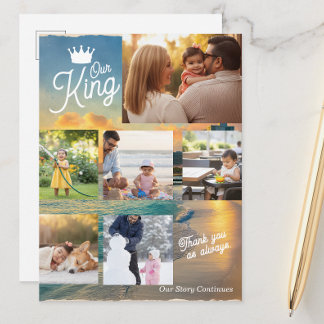 Custom Father's Day Photo Collage | Our King Vykort