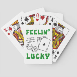 Custom Feelin' Lucky Positive Affirmation & Aces Casinokort