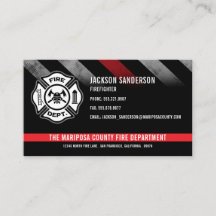 Custom Firefighter Red Line Logo Fire Department