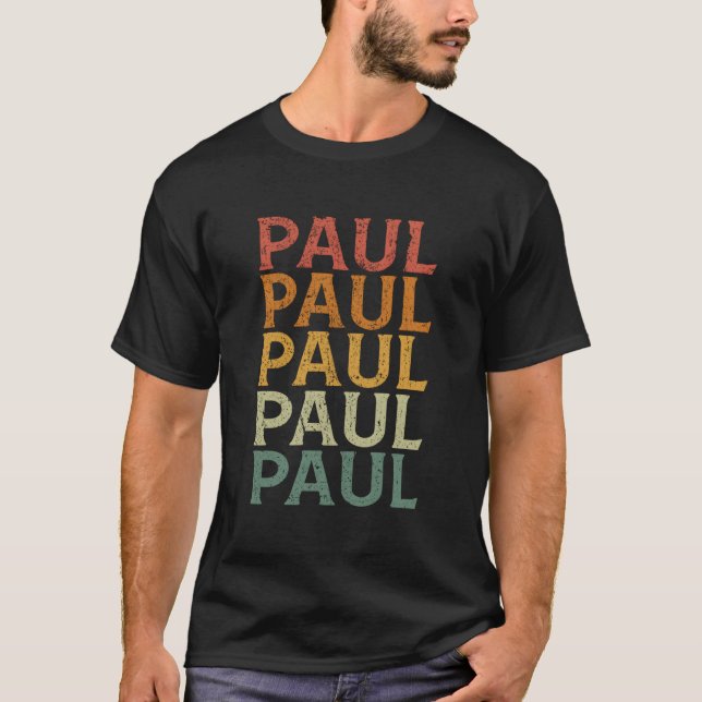 Custom First Name Paul T Shirt (Framsida)
