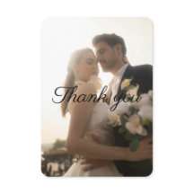 Custom Flat Wedding Thank You Card – Personalized