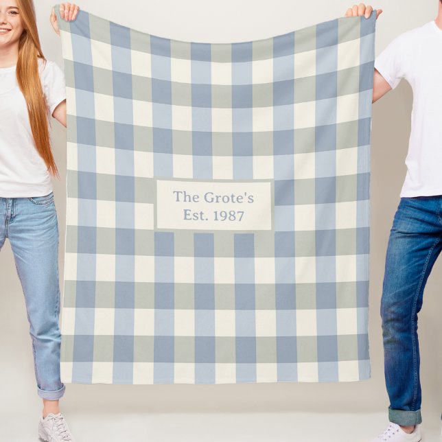 Custom Fleece Blanket Name Est Date Family Gift (Skapare uppladdad)