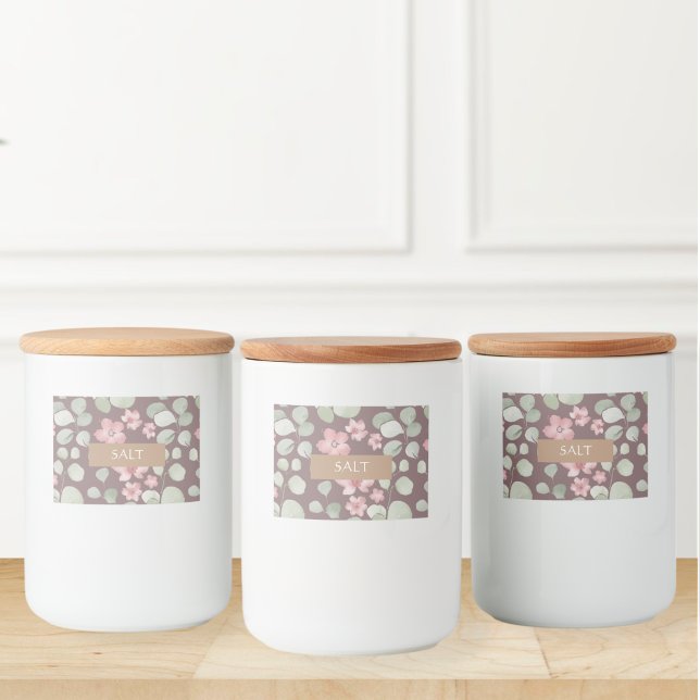 Custom floral labels, Handmade jam labels Mat Etiketter (Skapare uppladdad)