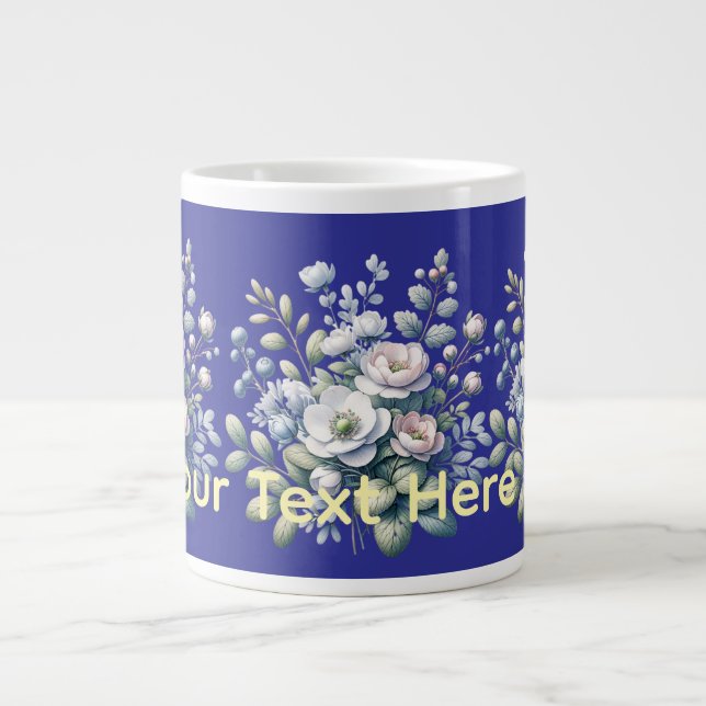 Custom flower design  jumbo mugg (Framsidan)
