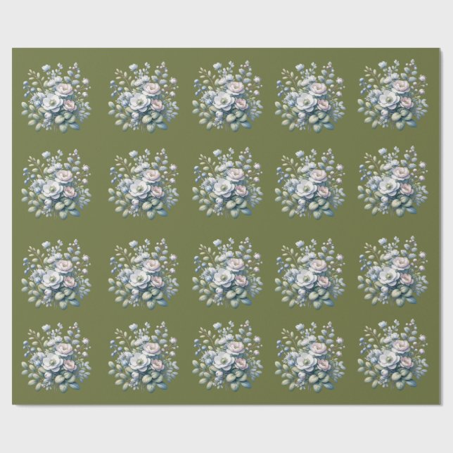 Custom flower design  presentpapper (Platt)