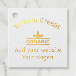 Custom Foil Favor tag