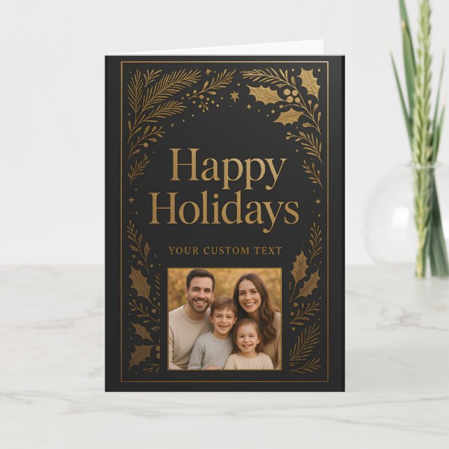 Custom Folded Holiday Card, Size: Standard, 5" x 7 Helgkort (Framsida)