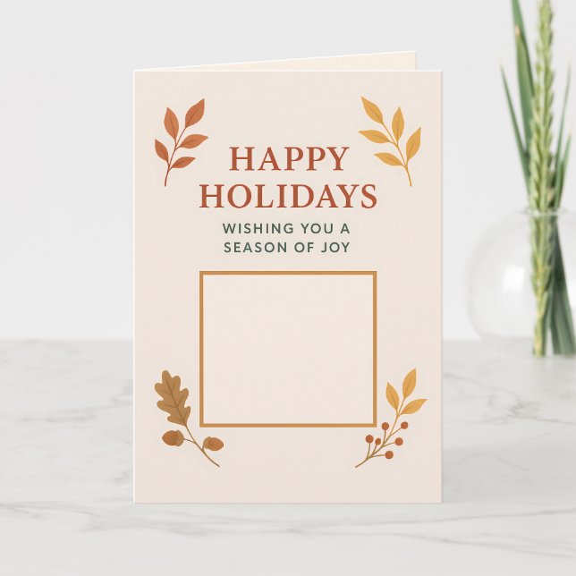 Custom Folded Holiday Card, Size: Standard, 5" x 7 Helgkort (Framsida)