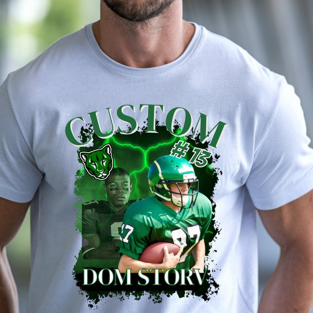 Custom Football Legend Vintage Bootleg Style T Shirt (Skapare uppladdad)