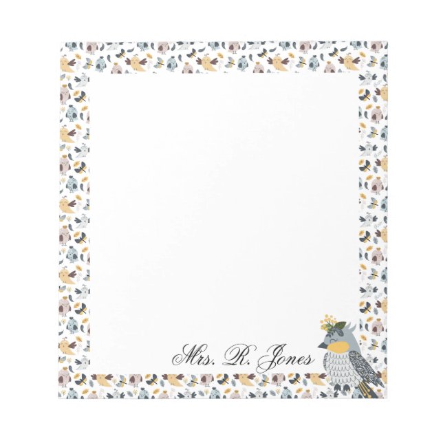 Custom For The Birds Anteckningsblock (Framsida)