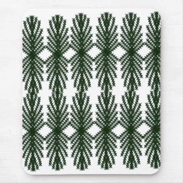 Custom Forest Green Pine Tree Abstract Pattern Musmatta (Framsidan)