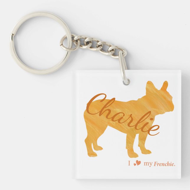 Custom French Bulldog Pastel Orange Frenchie (Framsidan)