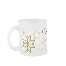 Custom Frosted Mug with Star -editable name