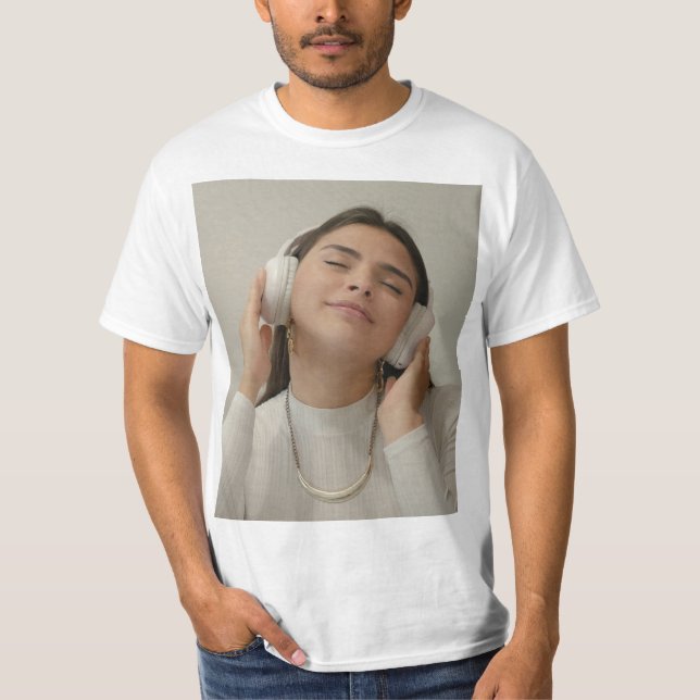 Custom Full Photo Modern  T Shirt (Framsida)