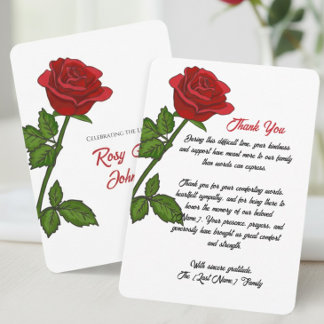 Custom Funeral Thank You Card Tack Kort