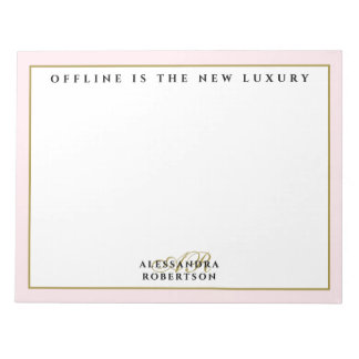 Custom Funny Inspirational Pastel,Pink White Gold  Anteckningsblock