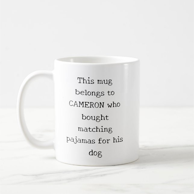 Custom Funny Quote Christmas Holiday Dog Lovers Kaffemugg (Vänster)